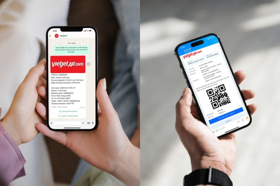 Vietjet báo thông tin chuyến bay qua Zalo, WhatsApp
