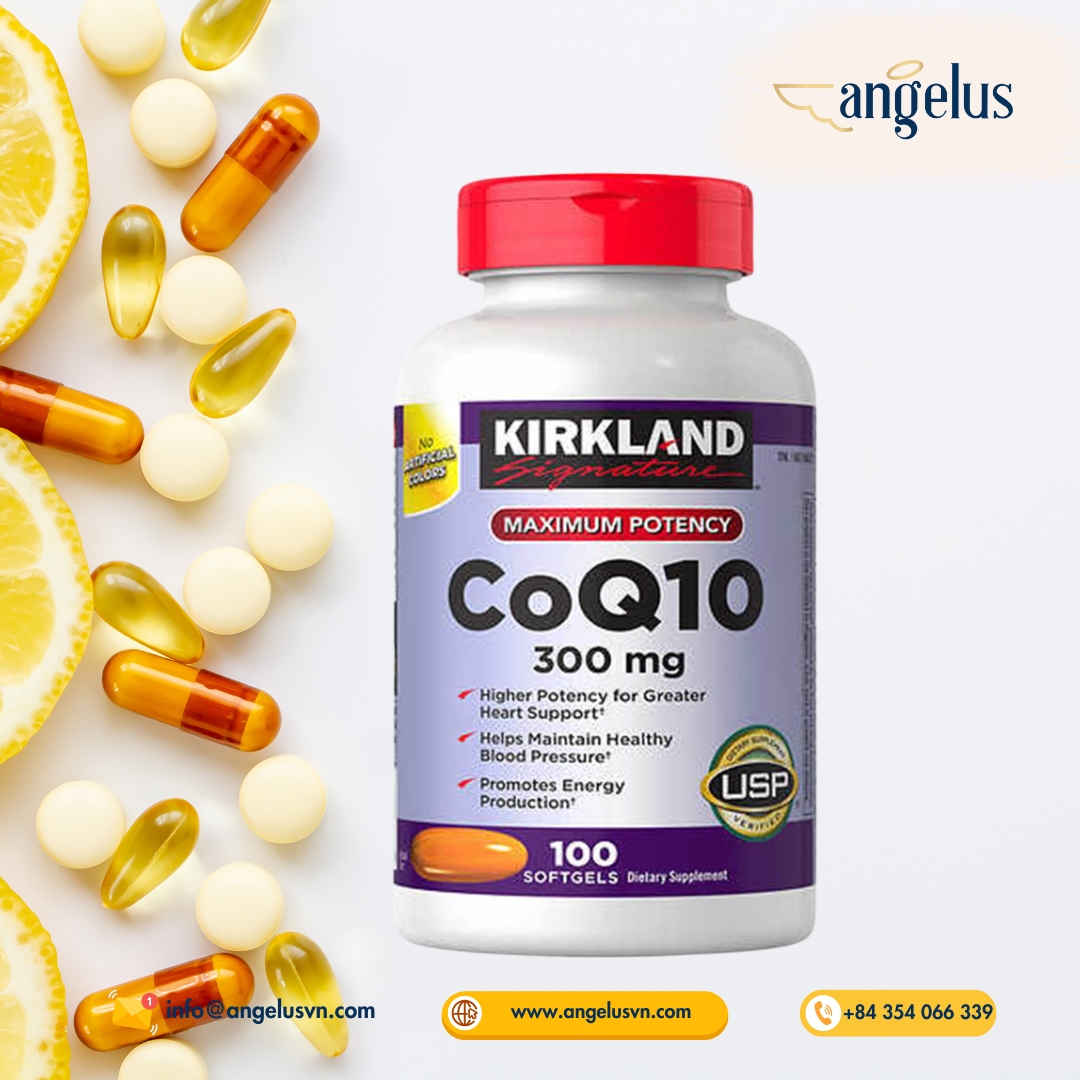 Kirkland Viên Uống Bổ Sung CoQ10 300mg Hỗ Trợ Tim Mạch 100 Viên